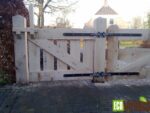 Houten looppoort plattelandshek