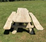 Eco Picknicktafel Boomstam Eiken - Afbeelding 8