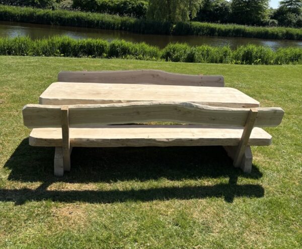 IMG_0423 Large Eco Oostenrijkse Eiken picknickset met rugleuning - Afbeelding 2