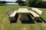 Eco Oostenrijkse Eiken picknickset met rugleuning - Afbeelding 3