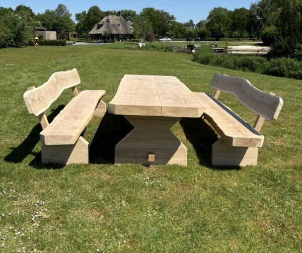 IMG_0432 Large Eco Oostenrijkse Eiken picknickset met rugleuning - Afbeelding 8