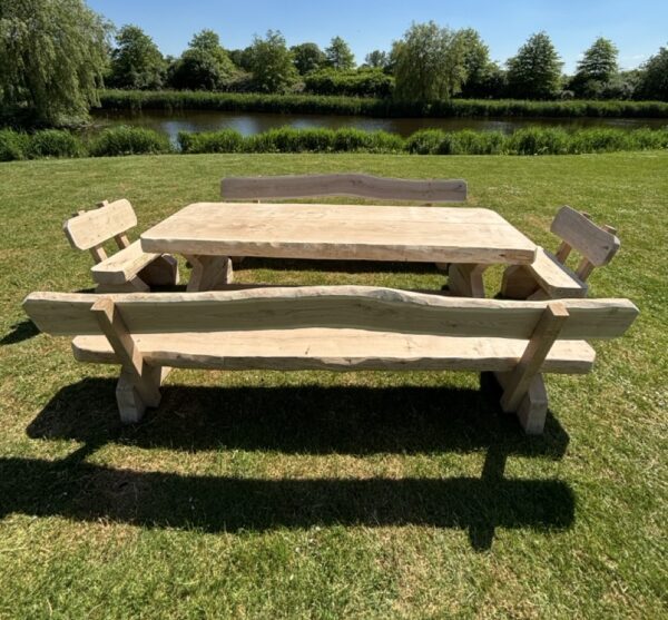 IMG_0440 Large Eco Oostenrijkse Eiken picknickset met rugleuning - Afbeelding 9