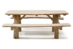 Eco Picknicktafel Boomstam Eiken - Afbeelding 5
