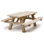 Eco Picknicktafel Boomstam Eiken