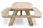 Eco Picknicktafel Boomstam Eiken - Afbeelding 2