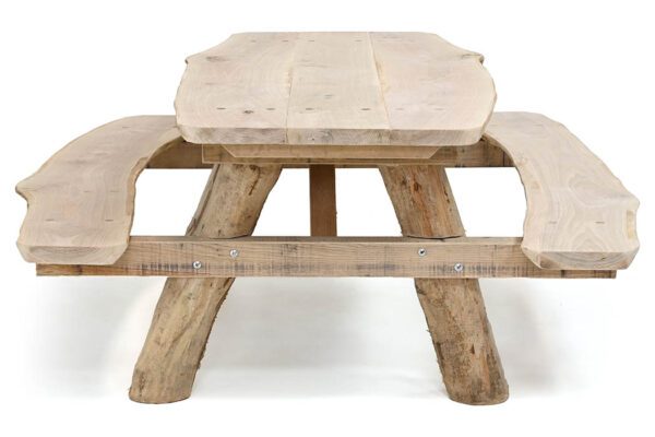 Eco Picknicktafel Boomstam Eiken - Afbeelding 2