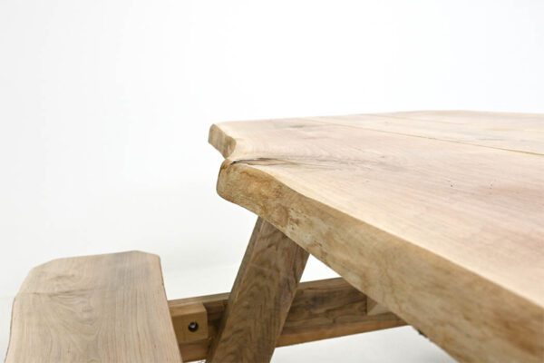eiken-robuuste-picknicktafel-eco-natuur-3 Eiken Robuuste Picknicktafel Eco Natuur - Afbeelding 5