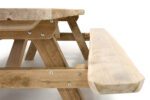 Eiken Robuuste Picknicktafel Eco Natuur - Afbeelding 4