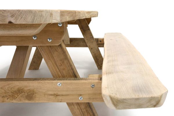 eiken-robuuste-picknicktafel-eco-natuur-4 Eiken Robuuste Picknicktafel Eco Natuur - Afbeelding 4