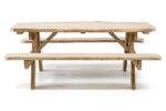 Eiken Robuuste Picknicktafel Eco Natuur - Afbeelding 3