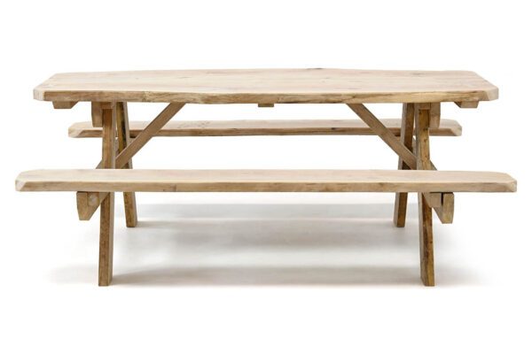 eiken-robuuste-picknicktafel-eco-natuur-5 Eiken Robuuste Picknicktafel Eco Natuur - Afbeelding 3