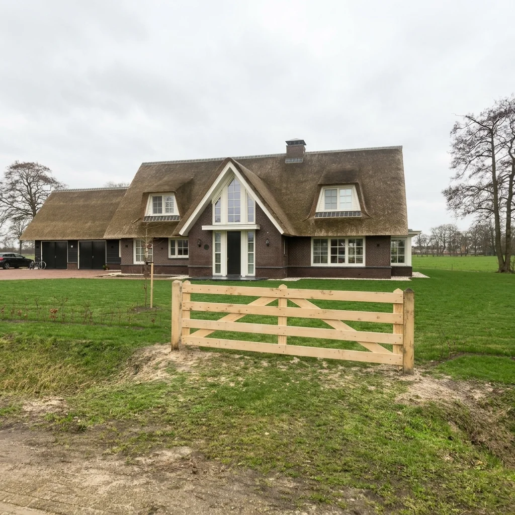 Doorgang waterlandhek met huis