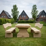 Eco Oostenrijkse Eiken picknickset met rugleuning-2