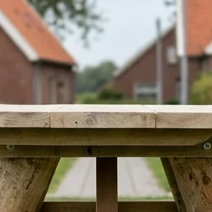 Eco Picknicktafel Boomstam Eiken -1