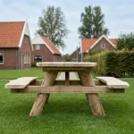 Eco Picknicktafel Boomstam Eiken -2