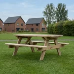 Eiken Robuuste Picknicktafel Eco Natuur-1