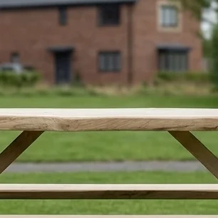 Eiken Robuuste Picknicktafel Eco Natuur-3