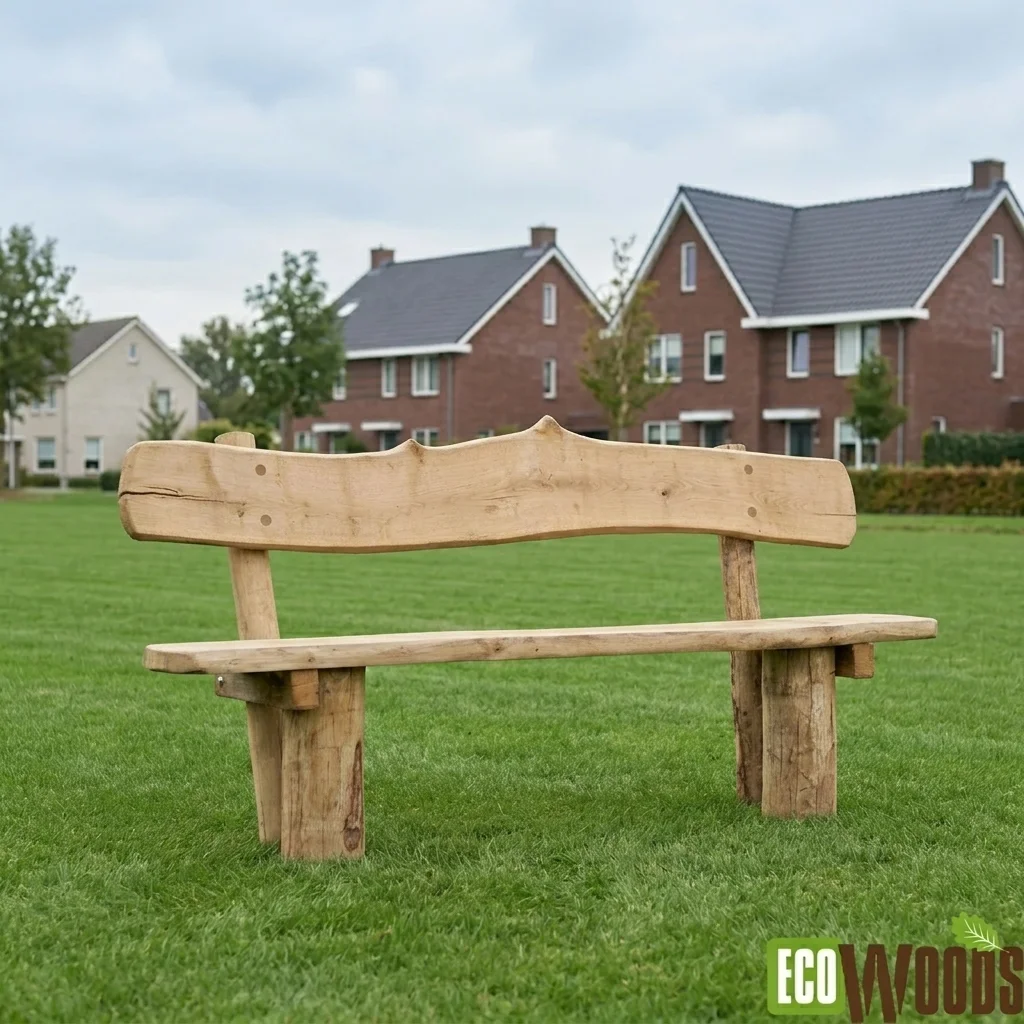 Eiken en Robinia Boomstam parkbanken-1