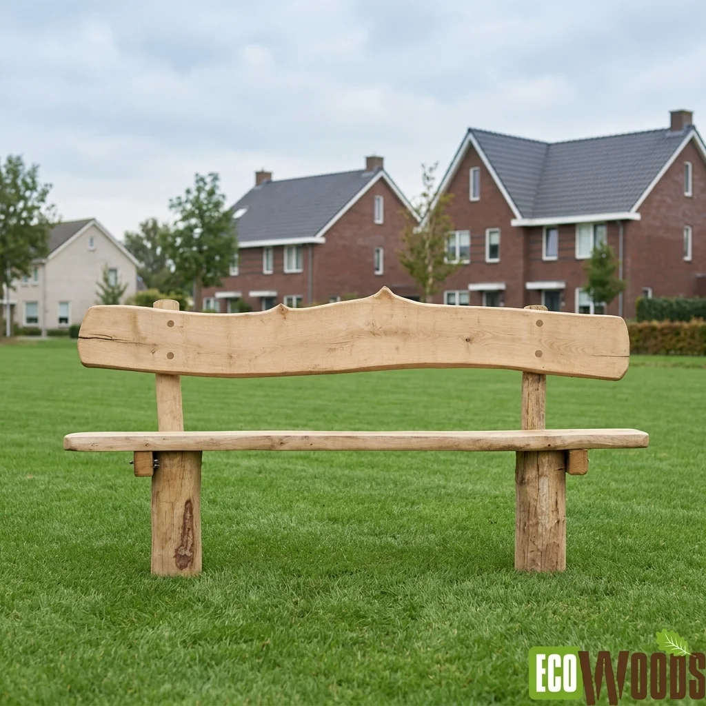 Eiken en Robinia Boomstam parkbanken-2