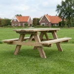 Eiken picknicktafel Bos-1