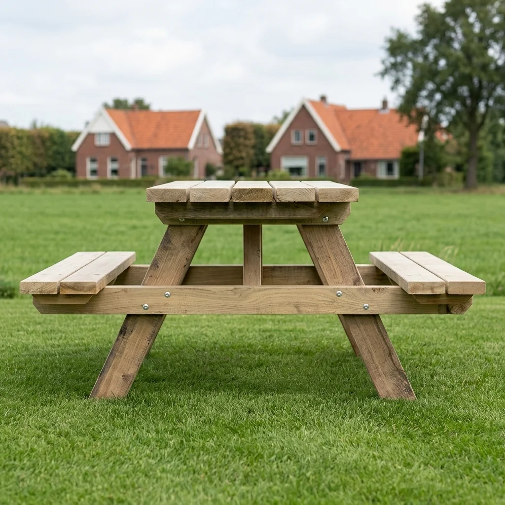 Eiken picknicktafel Bos-2