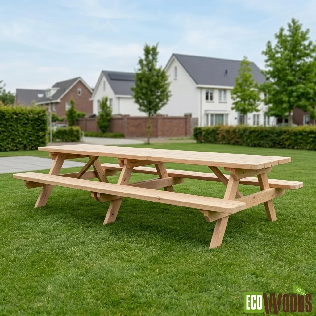 Grote picknicktafel MAXI Natuur-1