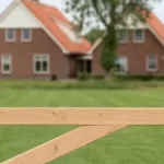 Houten slagboom voor doorgang-2