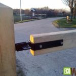 Sluiting houten slagboom