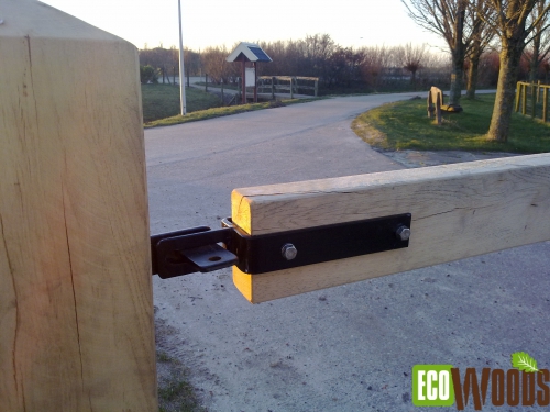Sluiting houten slagboom
