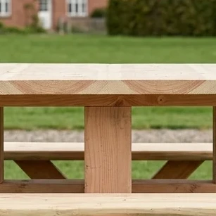Vierkante picknicktafel de Veluwe (of rechthoekig)-3